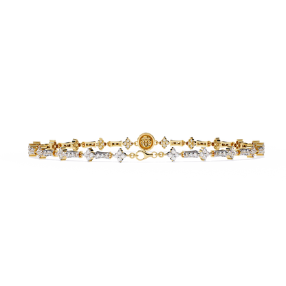 Round Cut Lab Grown Diamond Unique Delicate Classic Wedding Tennis Bracelet Gift For Women's