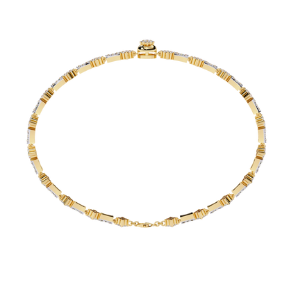 Round Cut Lab Grown Diamond Unique Delicate Classic Wedding Tennis Bracelet Gift For Women's