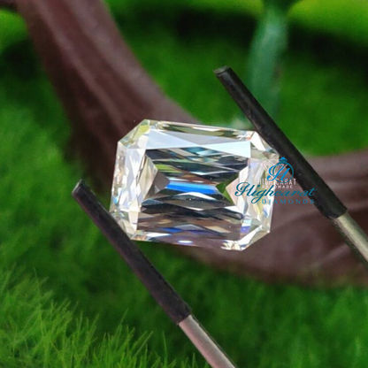 Emerald Shape Criss Cut White Colorless Loose Diamond Cluster Dainty Antique Perfect IGI Certified  Diamond Use For Custom Jewelry