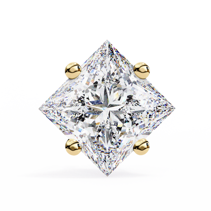 2.39Ct Princess Cut Top Grade Diamond Prong Set Solitaire Dainty Sparkling Stud Daily Wear Earring For Women's