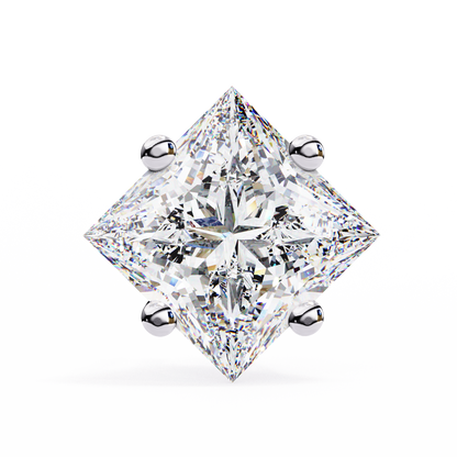 2.39Ct Princess Cut Top Grade Diamond Prong Set Solitaire Dainty Sparkling Stud Daily Wear Earring For Women's