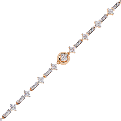 Round Cut Lab Grown Diamond Unique Delicate Classic Wedding Tennis Bracelet Gift For Women's