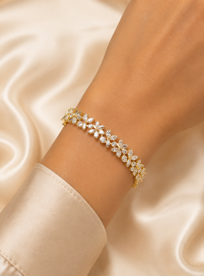 Marquise Lab Grown Diamond Floral Bracelet