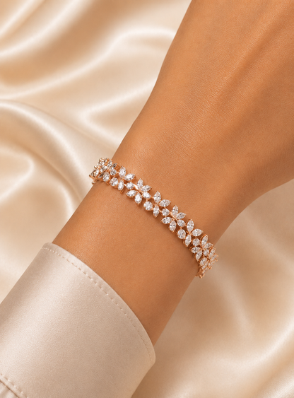Marquise Lab Grown Diamond Floral Bracelet