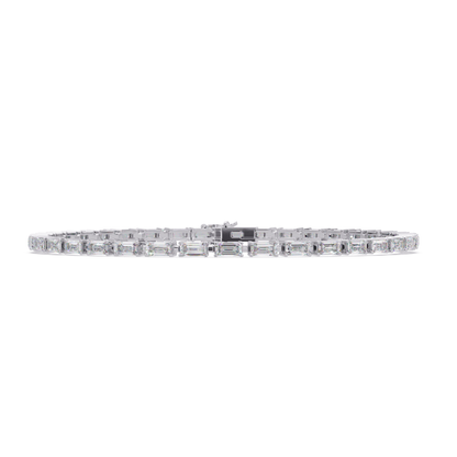Emerald Cut Lab grown Diamond Tennis Bracelet