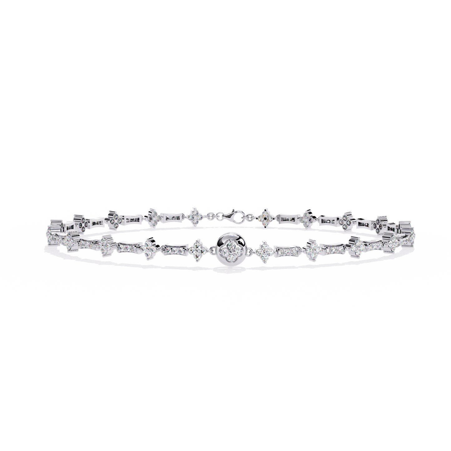 Round Cut Lab Grown Diamond Unique Delicate Classic Wedding Tennis Bracelet Gift For Women's