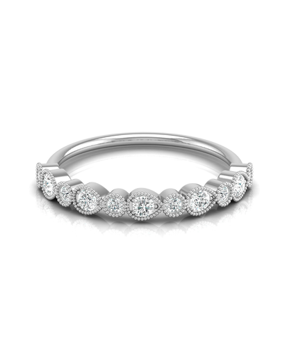 Mom's Dainty Diamond Wedding Band 14k Gold Stackable Ring Minimalist Jewelry Gift