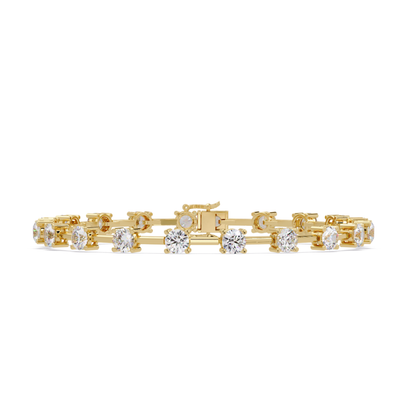 Floating Lab Grown Round Diamond Line Bracelet