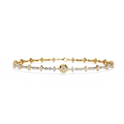 Round Cut Lab Grown Diamond Unique Delicate Classic Wedding Tennis Bracelet Gift For Women's