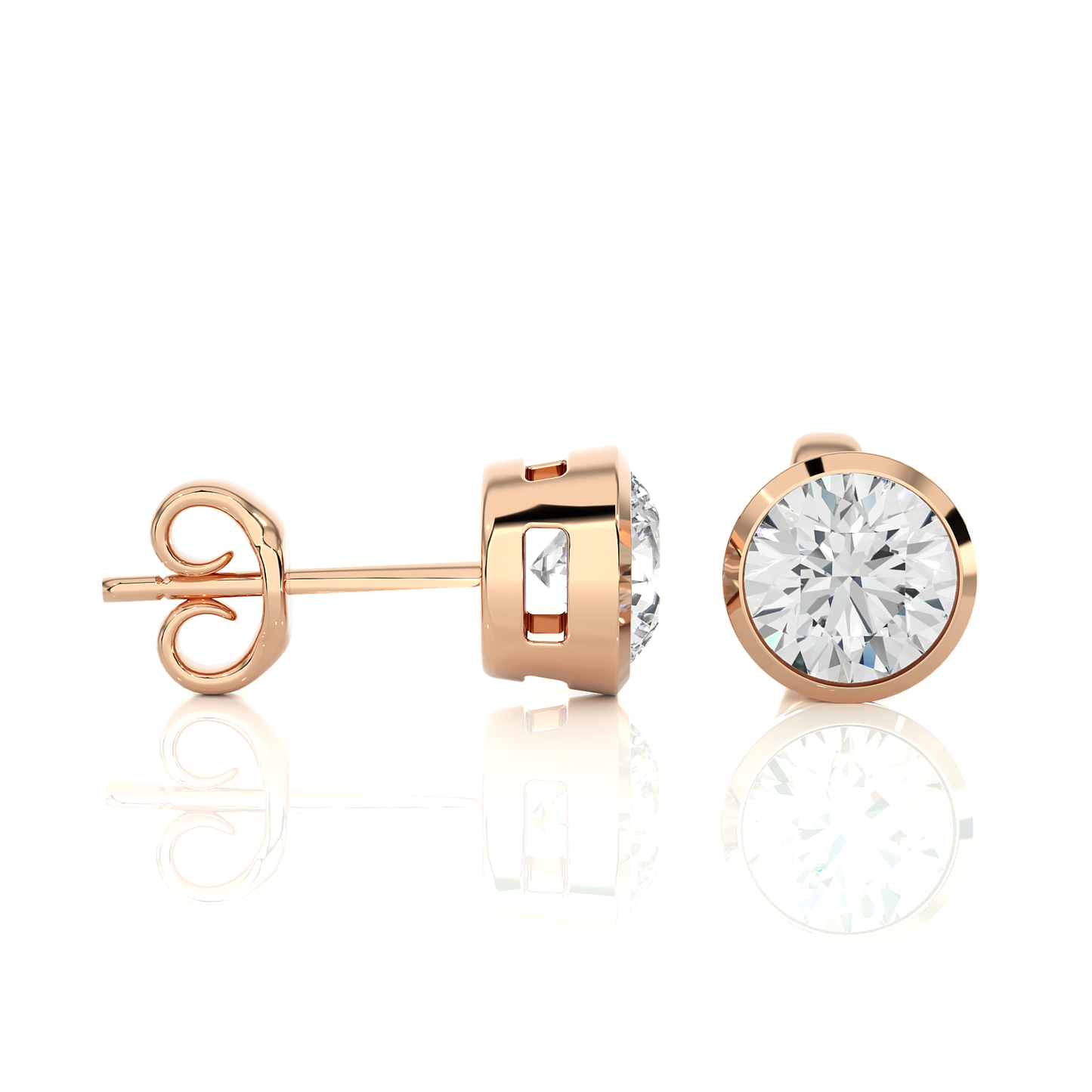 1.18 Ct Round Certified Diamond Stud Earrings