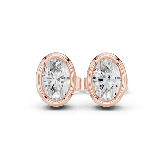 Oval Cut 1.00CT Top Grade Lab Grown Diamond Vintage Sparkling Stud Party Wear Earring For Her