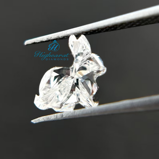 Rabbit Shape Elegant Diamond, High Quality Lab Grown Loose Diamond, Classic Minimalist Diamond Use For Jewelry Making In Women's