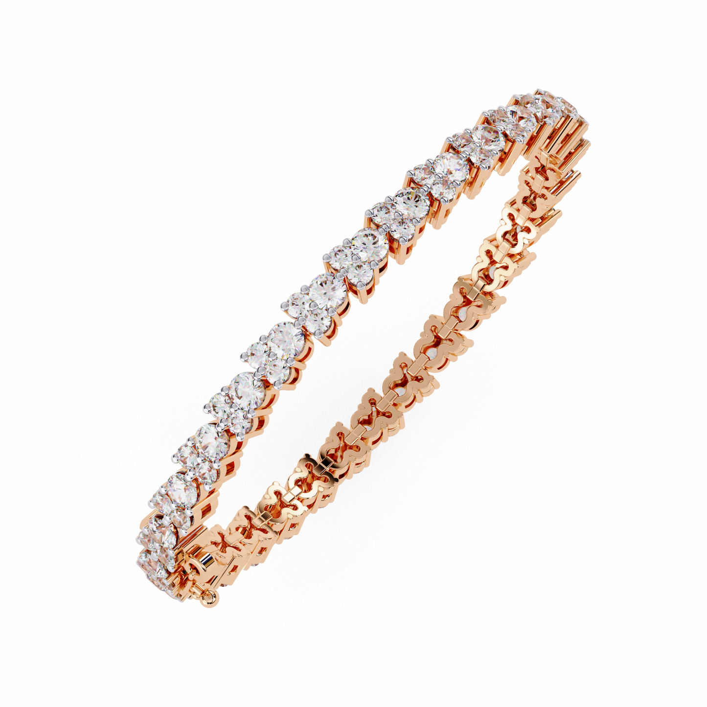 2.00Ct Round Cut High Quality Diamond Antique Delicate Three Stone Sparkling Bridesmaid Tennis Bracelet Gift For Her - HIGHCARAT DIAMONDS