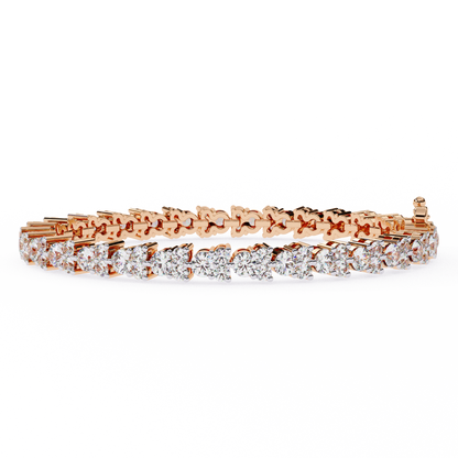 2.00Ct Round Cut High Quality Diamond Antique Delicate Three Stone Sparkling Bridesmaid Tennis Bracelet Gift For Her - HIGHCARAT DIAMONDS