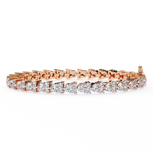 2.00Ct Round Cut High Quality Diamond Antique Delicate Three Stone Sparkling Bridesmaid Tennis Bracelet Gift For Her - HIGHCARAT DIAMONDS
