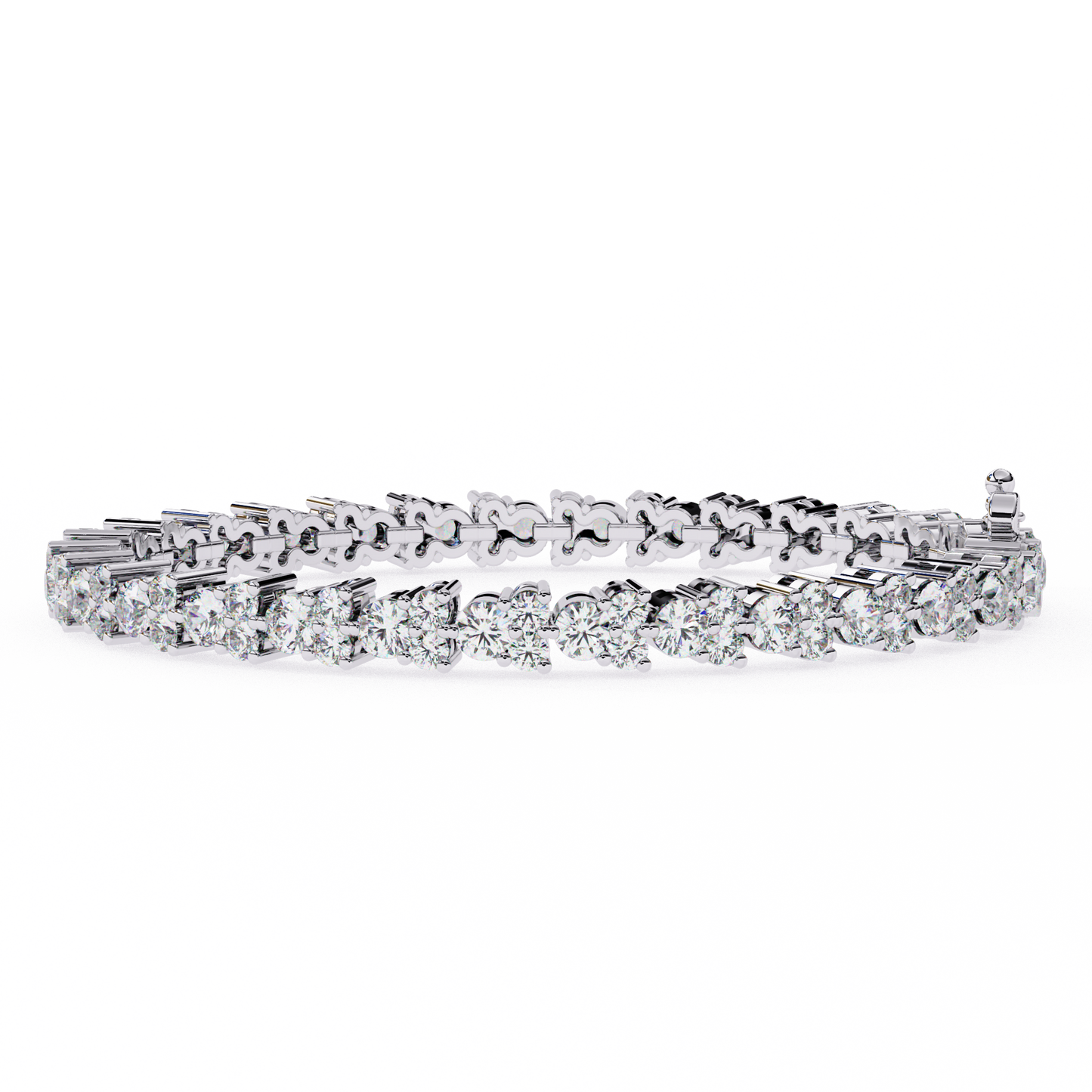 2.00Ct Round Cut High Quality Diamond Antique Delicate Three Stone Sparkling Bridesmaid Tennis Bracelet Gift For Her - HIGHCARAT DIAMONDS