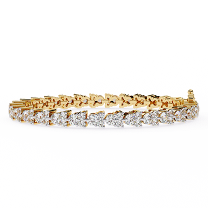 2.00Ct Round Cut High Quality Diamond Antique Delicate Three Stone Sparkling Bridesmaid Tennis Bracelet Gift For Her - HIGHCARAT DIAMONDS