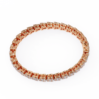 2.00Ct Round Cut High Quality Diamond Antique Delicate Three Stone Sparkling Bridesmaid Tennis Bracelet Gift For Her - HIGHCARAT DIAMONDS
