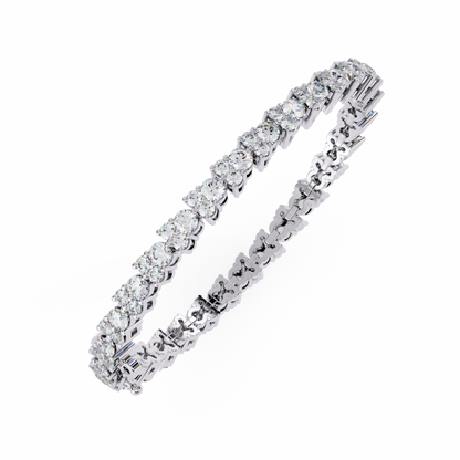 2.00Ct Round Cut High Quality Diamond Antique Delicate Three Stone Sparkling Bridesmaid Tennis Bracelet Gift For Her - HIGHCARAT DIAMONDS