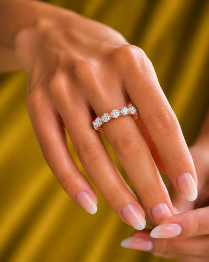 2.01 CT Round Natural & Lab Grown Diamond Very Classic Eternity Band Ring Perfect For Everyday Wear - HIGHCARAT DIAMONDS