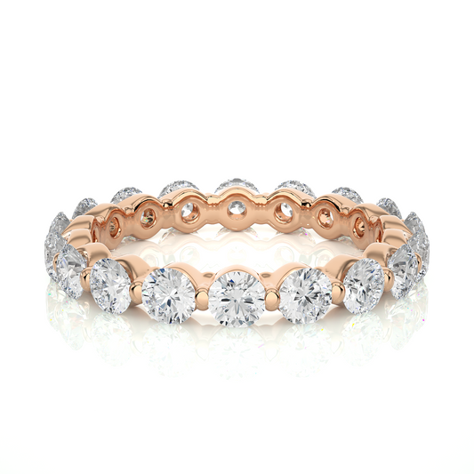 2.01 CT Round Natural & Lab Grown Diamond Very Classic Eternity Band Ring Perfect For Everyday Wear - HIGHCARAT DIAMONDS