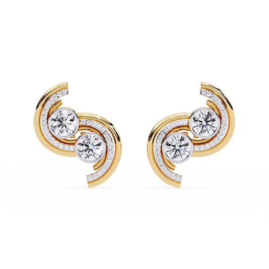 2.05 Ct Round Cut Lab Grown Diamond Minimalist Stunning Classic Stud Delicate  Earring Gift For Her - HIGHCARAT DIAMONDS