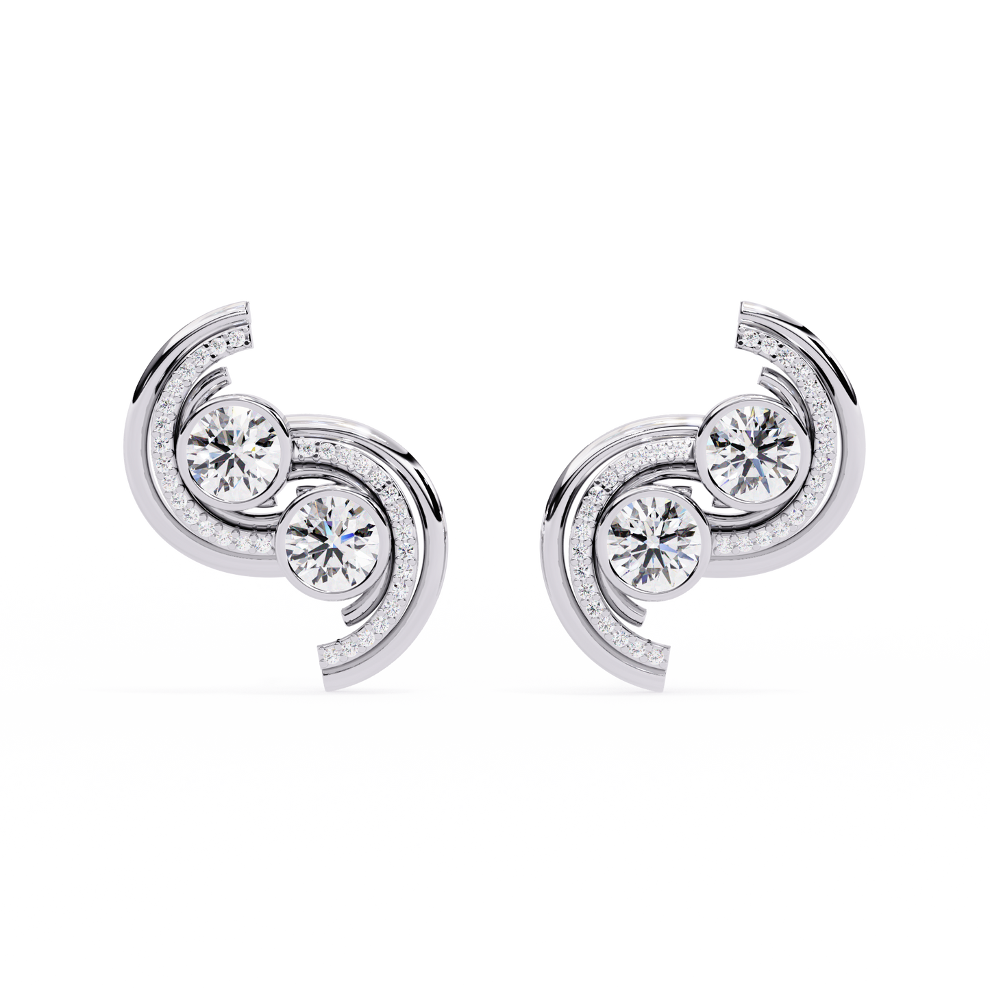 2.05 Ct Round Cut Lab Grown Diamond Minimalist Stunning Classic Stud Delicate  Earring Gift For Her - HIGHCARAT DIAMONDS