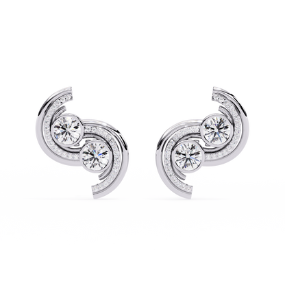 2.05 Ct Round Cut Lab Grown Diamond Minimalist Stunning Classic Stud Delicate  Earring Gift For Her - HIGHCARAT DIAMONDS