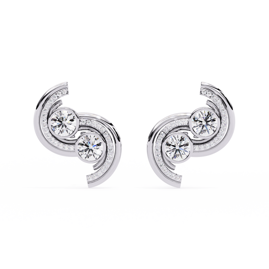 2.05 Ct Round Cut Lab Grown Diamond Minimalist Stunning Classic Stud Delicate  Earring Gift For Her - HIGHCARAT DIAMONDS