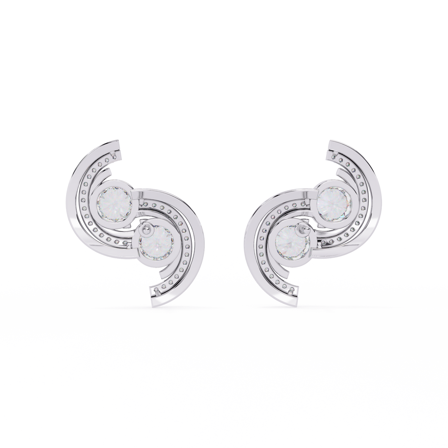 2.05 Ct Round Cut Lab Grown Diamond Minimalist Stunning Classic Stud Delicate  Earring Gift For Her - HIGHCARAT DIAMONDS