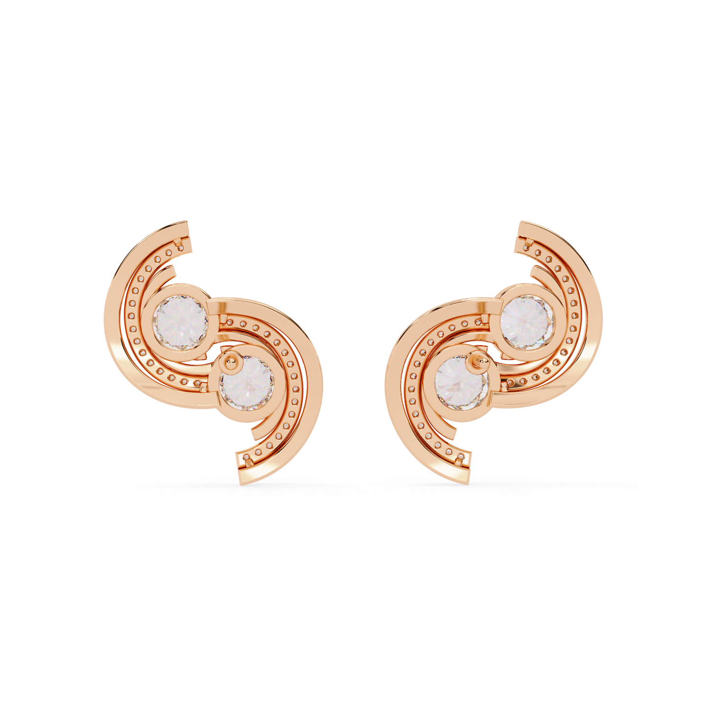 2.05 Ct Round Cut Lab Grown Diamond Minimalist Stunning Classic Stud Delicate  Earring Gift For Her - HIGHCARAT DIAMONDS