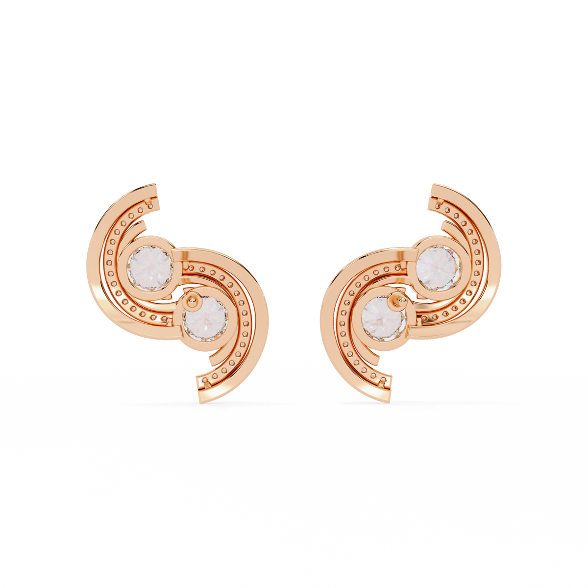 2.05 Ct Round Cut Lab Grown Diamond Minimalist Stunning Classic Stud Delicate  Earring Gift For Her - HIGHCARAT DIAMONDS
