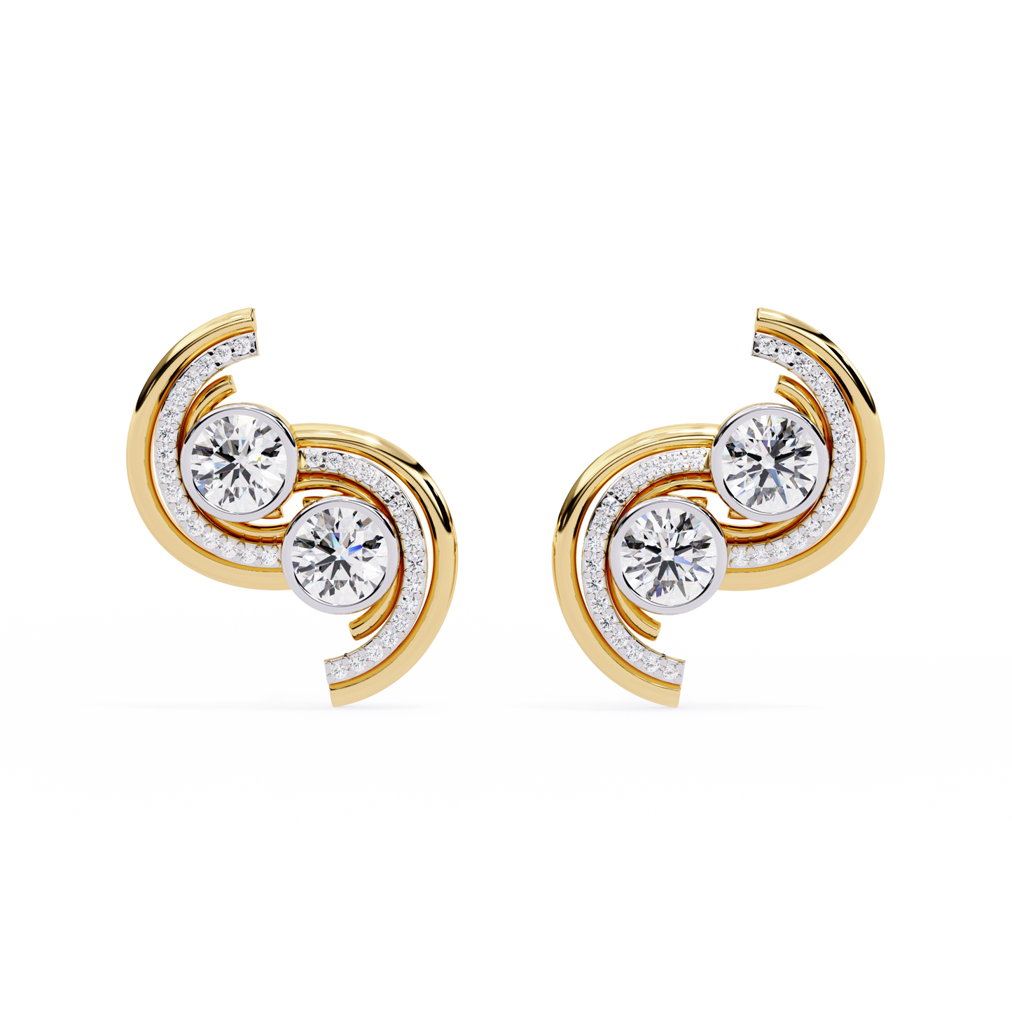 2.05 Ct Round Cut Lab Grown Diamond Minimalist Stunning Classic Stud Delicate  Earring Gift For Her - HIGHCARAT DIAMONDS