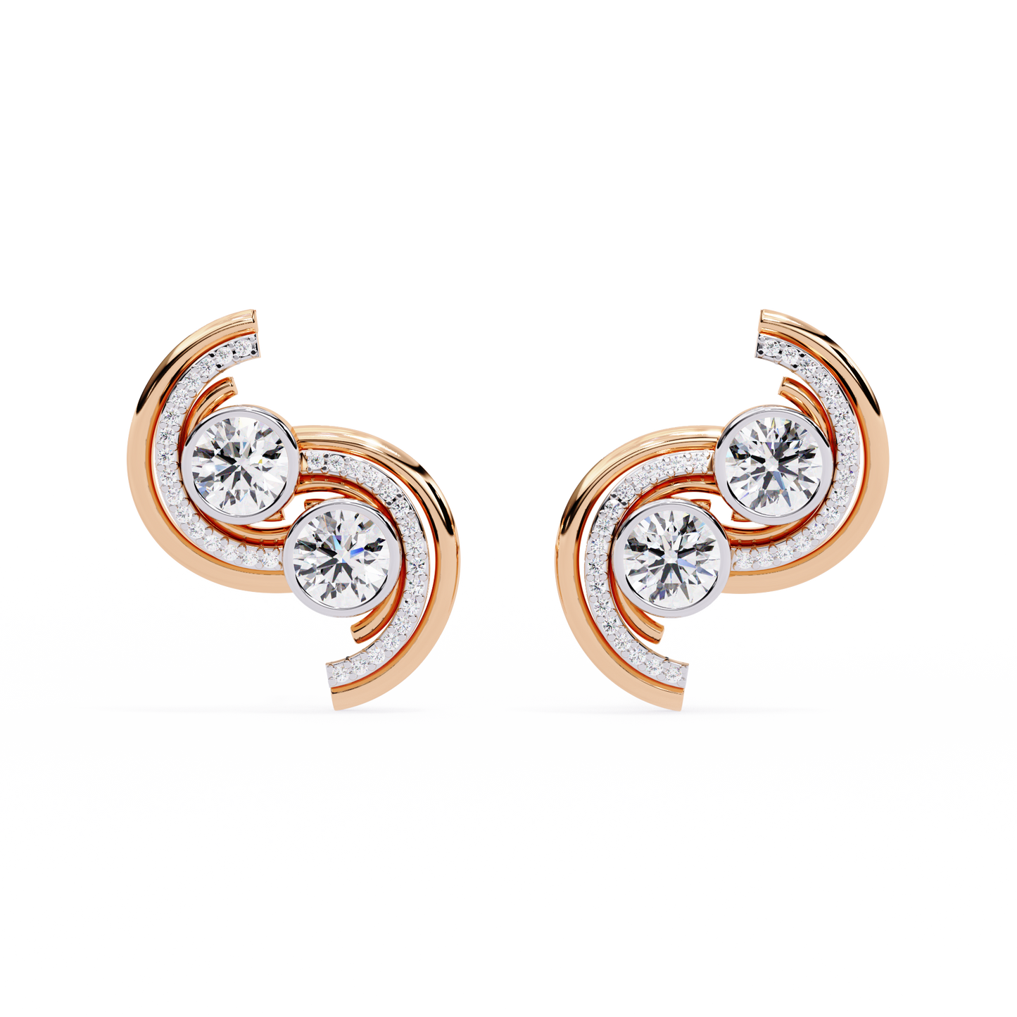 2.05 Ct Round Cut Lab Grown Diamond Minimalist Stunning Classic Stud Delicate  Earring Gift For Her - HIGHCARAT DIAMONDS