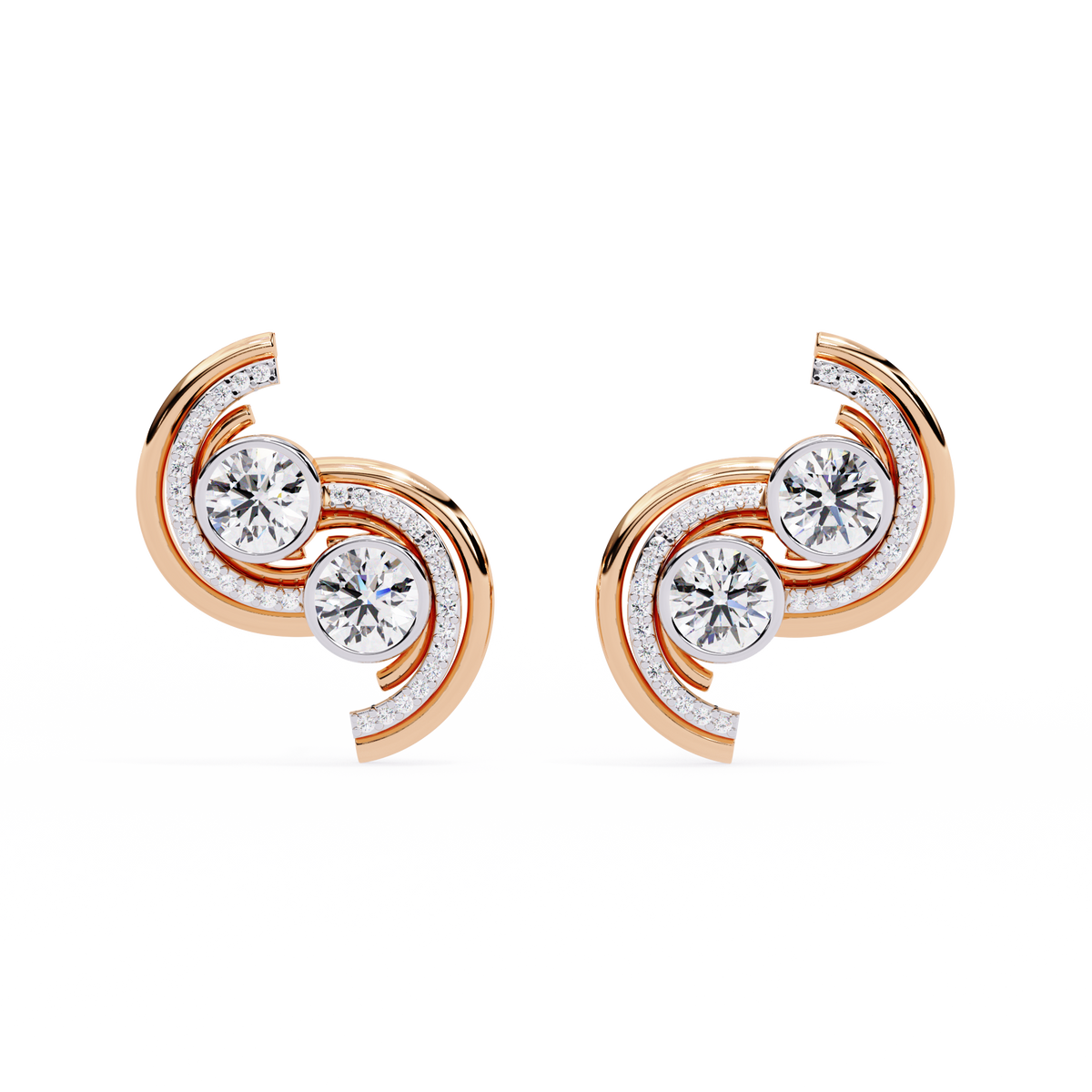 2.05 Ct Round Cut Lab Grown Diamond Minimalist Stunning Classic Stud Delicate  Earring Gift For Her - HIGHCARAT DIAMONDS