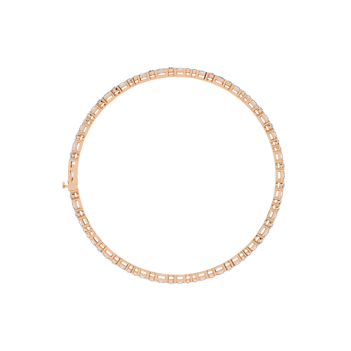 2.05Ct Round And Princess Cut Lab Grown Diamond Timeless Channel Set Dainty Tennis Bridesmaid Bracelet For Her - HIGHCARAT DIAMONDS
