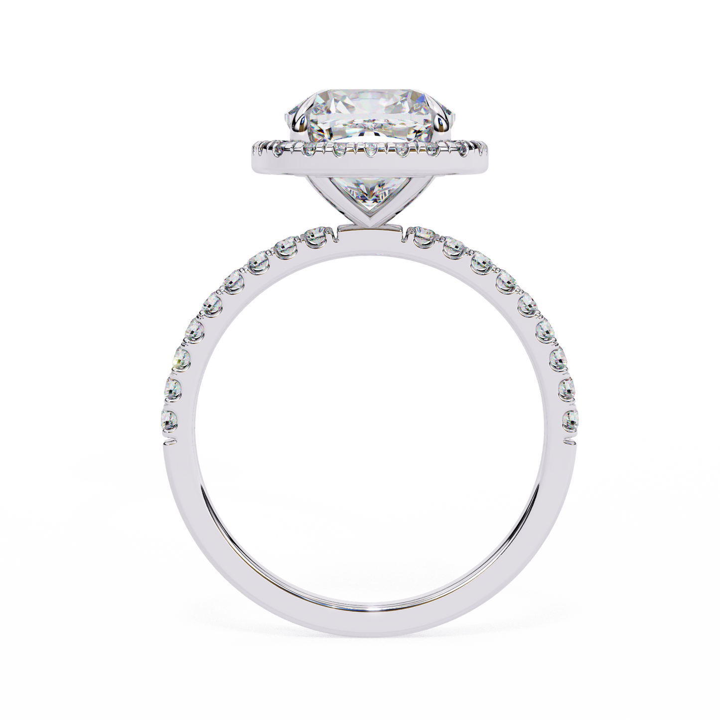 2.09 Carat Cushion Cut Lab Grown Diamond with 10k Gold Setting Inspired Dainty Ring for Women