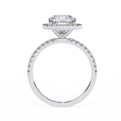 2.09 Carat Cushion Cut Lab Grown Diamond with 10k Gold Setting Inspired Dainty Ring for Women
