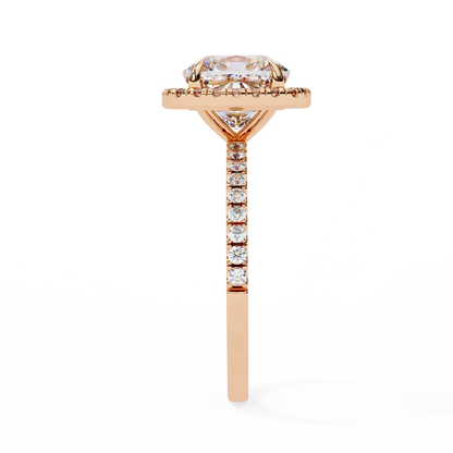 2.09 Carat Cushion Cut Lab Grown Diamond with 10k Gold Setting Inspired Dainty Ring for Women - HIGHCARAT DIAMONDS