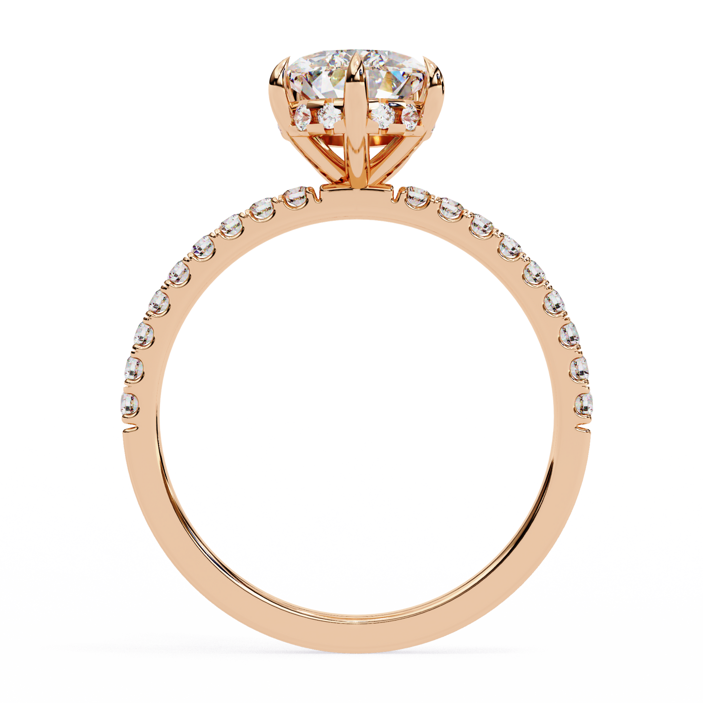2.09 Ct Pear And Round Cut Lab Grown 14K Solid White Gold  Diamond Stunning Perfect Bridal Ring - HIGHCARAT DIAMONDS