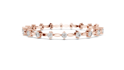 2.09CT Round Cut Top Grade Diamond Unique Delicate Elegant Vintage Tennis Bracelet Gift For Women's