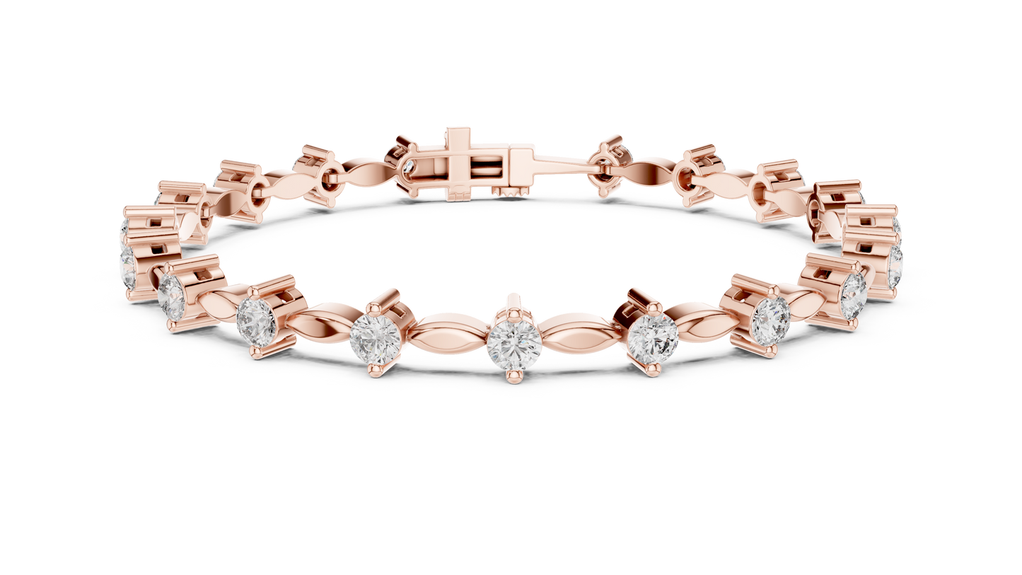2.09CT Round Cut Top Grade Diamond Unique Delicate Elegant Vintage Tennis Bracelet Gift For Women's