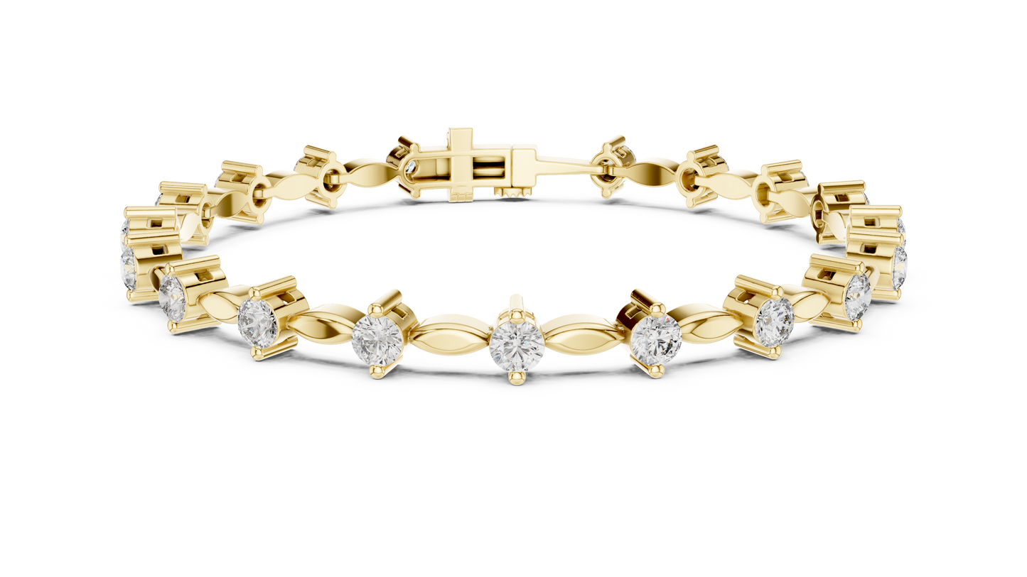 2.09CT Round Cut Top Grade Diamond Unique Delicate Elegant Vintage Tennis Bracelet Gift For Women's