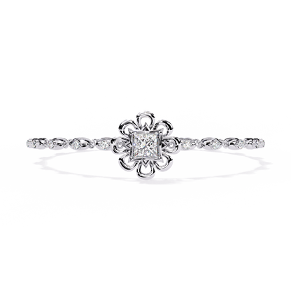 2.11Ct Princess And Round Cut Antique Classic Flower Shape Women Diamond Tennis Bracelet Annivrasry Gift For Her - HIGHCARAT DIAMONDS