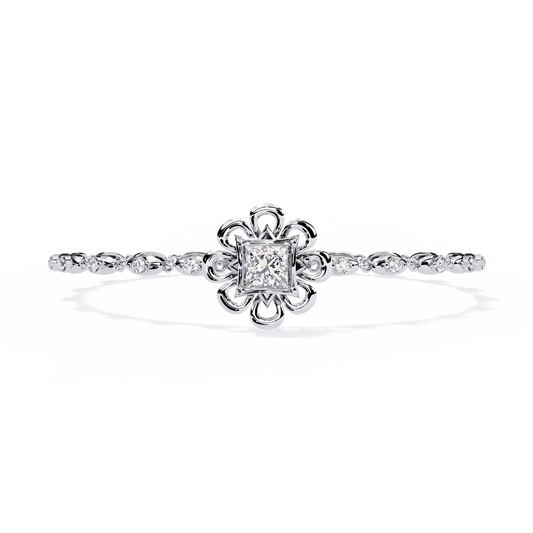2.11Ct Princess And Round Cut Antique Classic Flower Shape Women Diamond Tennis Bracelet Annivrasry Gift For Her - HIGHCARAT DIAMONDS