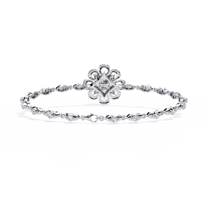 2.11Ct Princess And Round Cut Antique Classic Flower Shape Women Diamond Tennis Bracelet Annivrasry Gift For Her - HIGHCARAT DIAMONDS