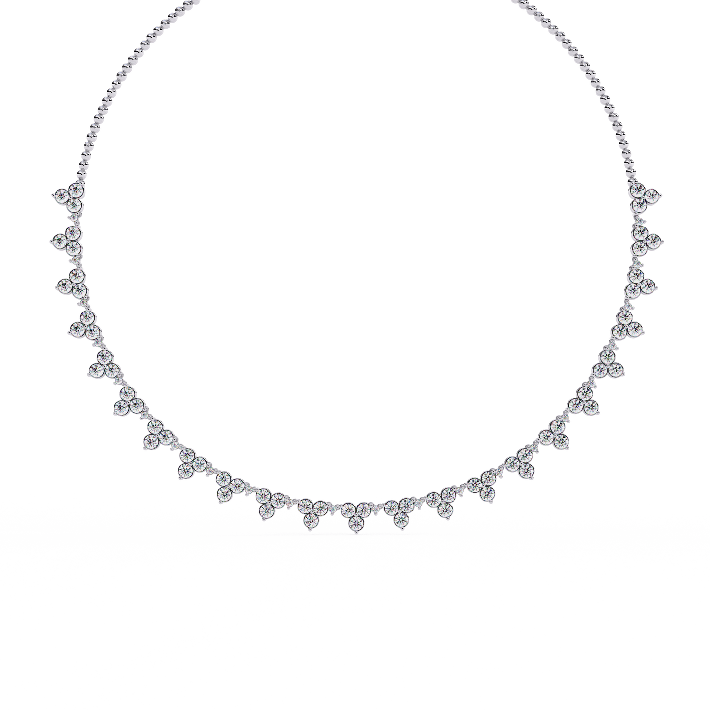 2.14 CT Round  Cut Lab Grown And Natural Very Elegant Stunning  Diamond Necklace For Bridal - HIGHCARAT DIAMONDS