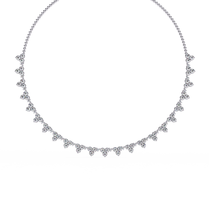 2.14 CT Round  Cut Lab Grown And Natural Very Elegant Stunning  Diamond Necklace For Bridal - HIGHCARAT DIAMONDS