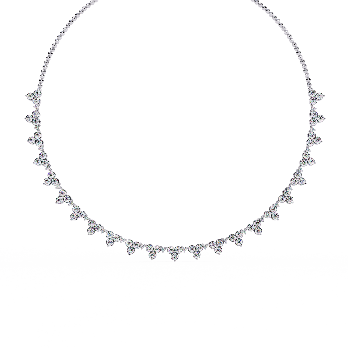 2.14 CT Round  Cut Lab Grown And Natural Very Elegant Stunning  Diamond Necklace For Bridal - HIGHCARAT DIAMONDS