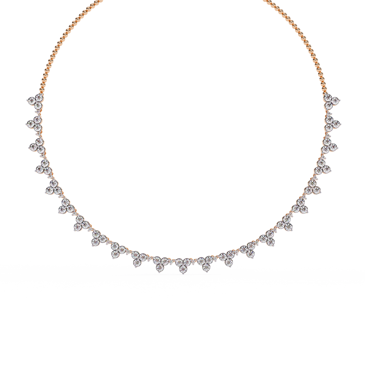 2.14 CT Round  Cut Lab Grown And Natural Very Elegant Stunning  Diamond Necklace For Bridal - HIGHCARAT DIAMONDS